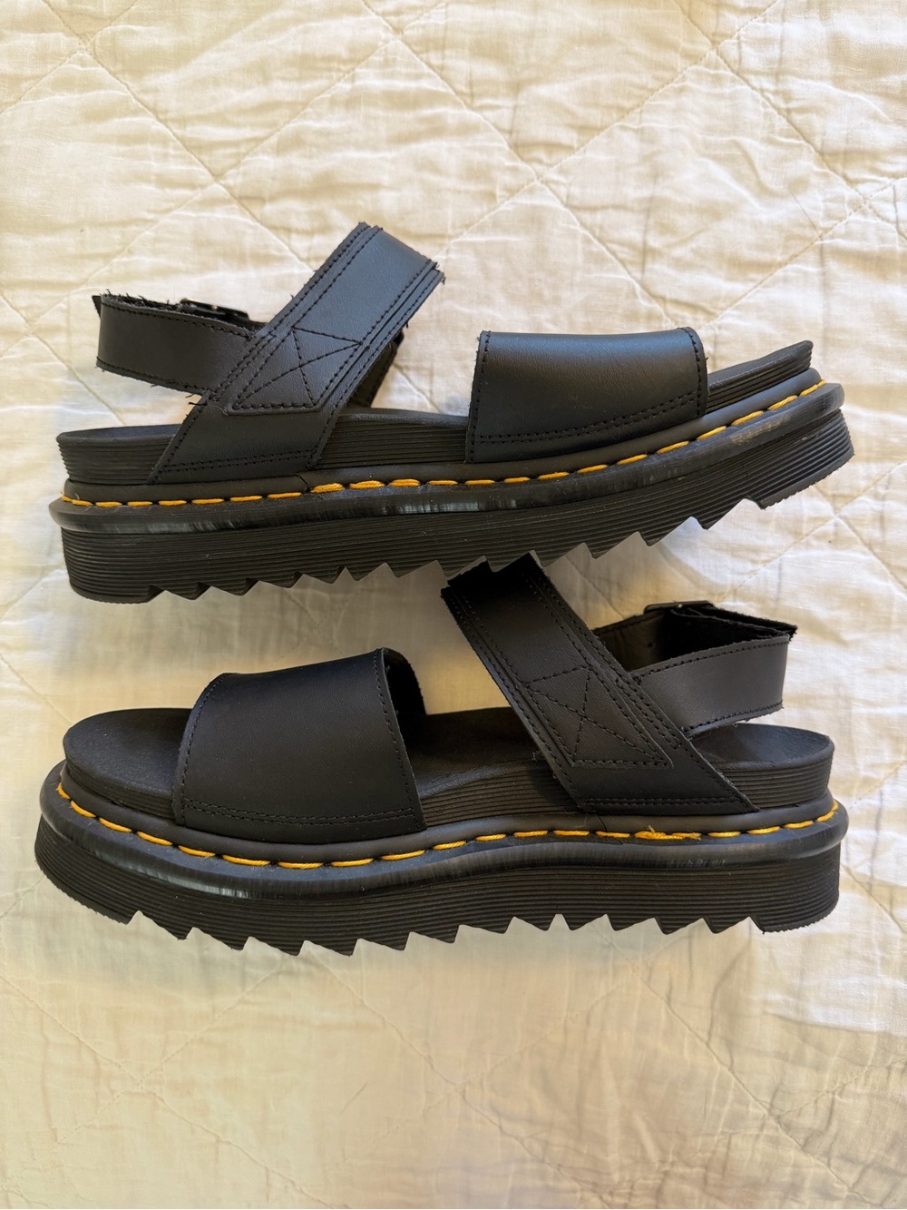 Dr. Martens Women’s Black Leather Strapped Sandals - Picture 2 of 5